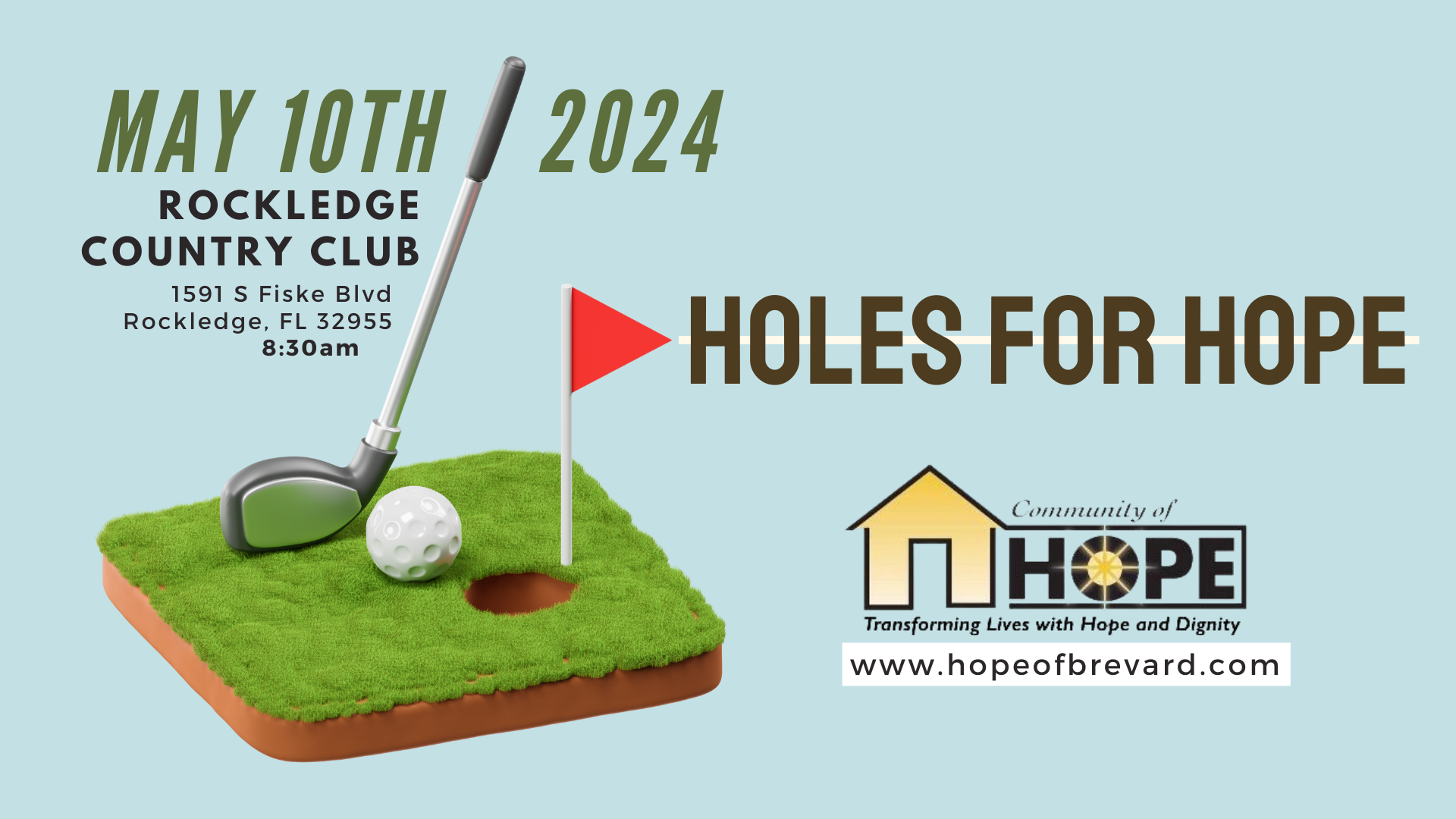 Holes for Hope, Community of Hope Golf Tournament fundraiser for homeless families